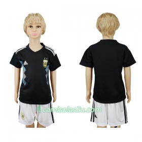 Camisolas de Futebol Argentina Criança Equipamento Alternativa Copa do Mundo 2018 Manga Curta